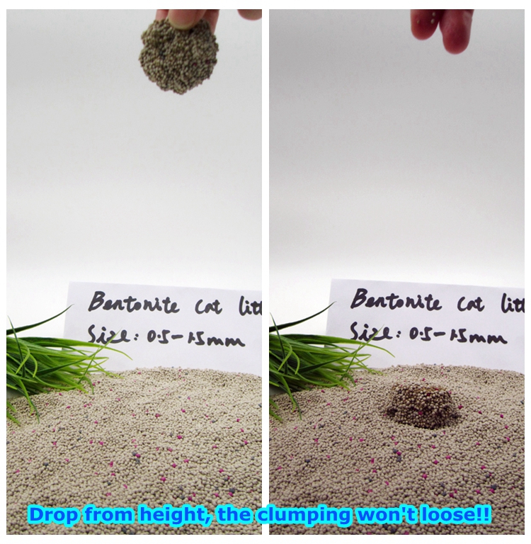 No Dust Bentonite Ball Shape Cat Litter 0.5-1.5mm